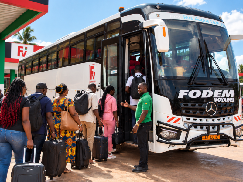 Embarquement de passagers Fodem Voyages